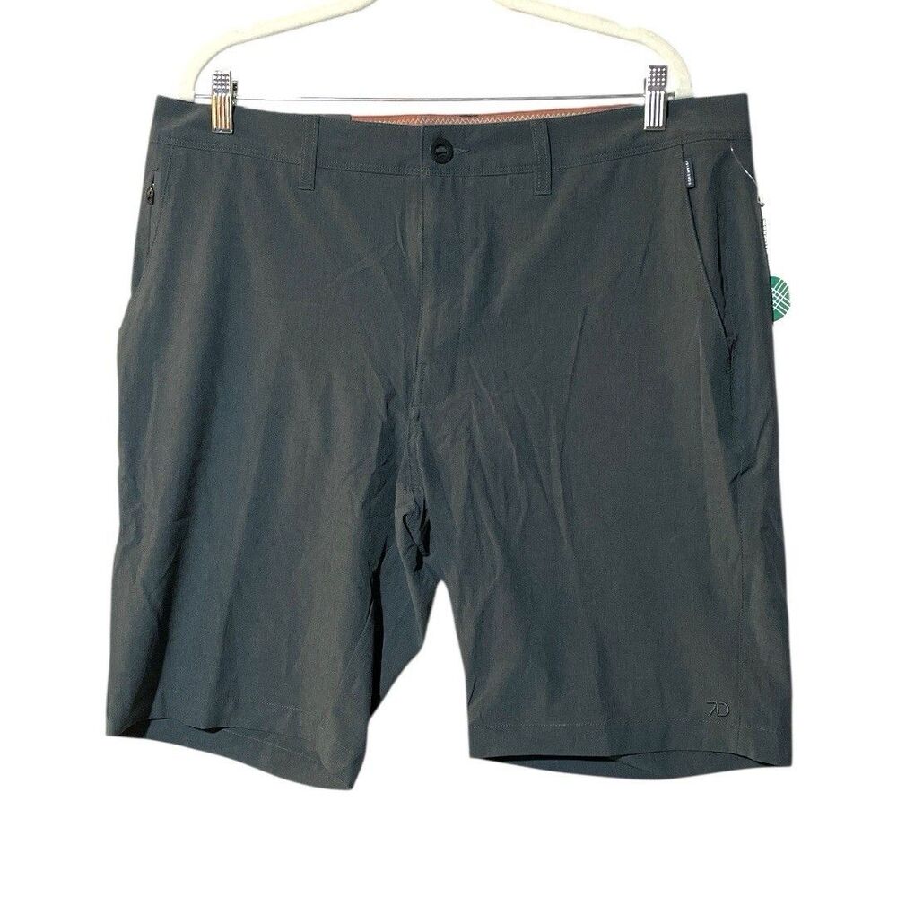 7 Diamonds Aeroplane Hybrid Stretch  Performance 10” Chino Shorts Men’s 36 Gray